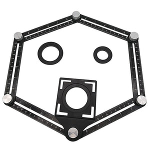 Six-Sided Aluminum Alloy Angle Ruler